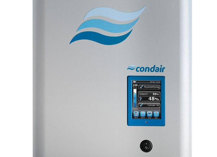 Humidificateur à vapeur Condair RS avec contrôleur tactile intuitif 