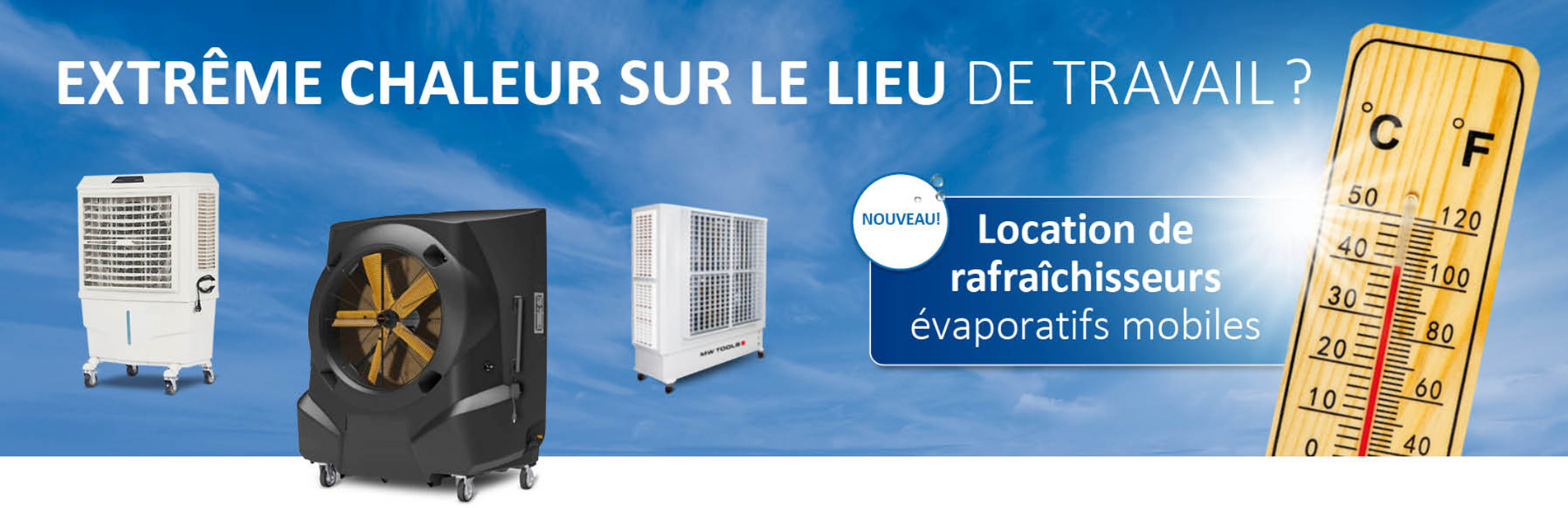 Location de refroidisseur évaporatif mobile 