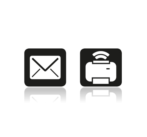 E-Mail und Air-Print-Funktion
