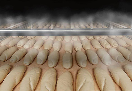 Un environnement de cuisson trop sec limite l'expansion de la pâte, il en résulte des pains avec un volume réduit et une mie trop dense.