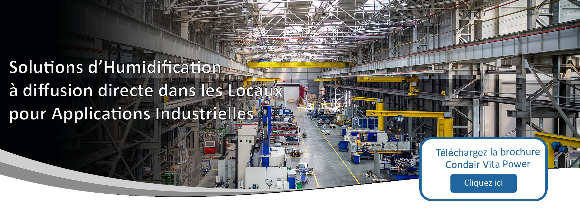 Solution d'humidification haute pression,  directe dans les locaux  industriels